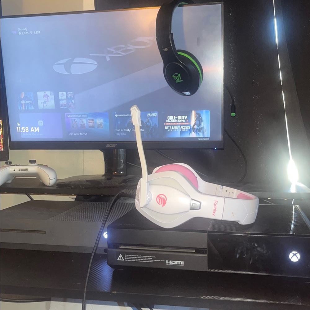 White and Pink Gaming Headset